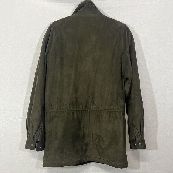 Claiborne Outerwear Field Jacket Barn Coat Quilted Soft Microfiber Green Mens‎ M - Picture 10 of 10